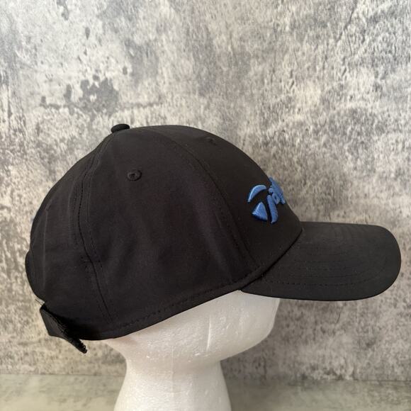 Taylor Made Golf Hat Black Blue Adjustable Baseball Cap - Picture 4 of 6